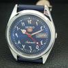 ОТРЕСТАВРИРОВАННЫЕ МУЖСКИЕ ВИНТАЖНЫЕ ЯПОНСКИЕ АВТОМАТИЧЕСКИЕ ЧАСЫ SEIKO 5 6309A С СИННИМ ЦИФЕРБЛАТОМ a442415-1
