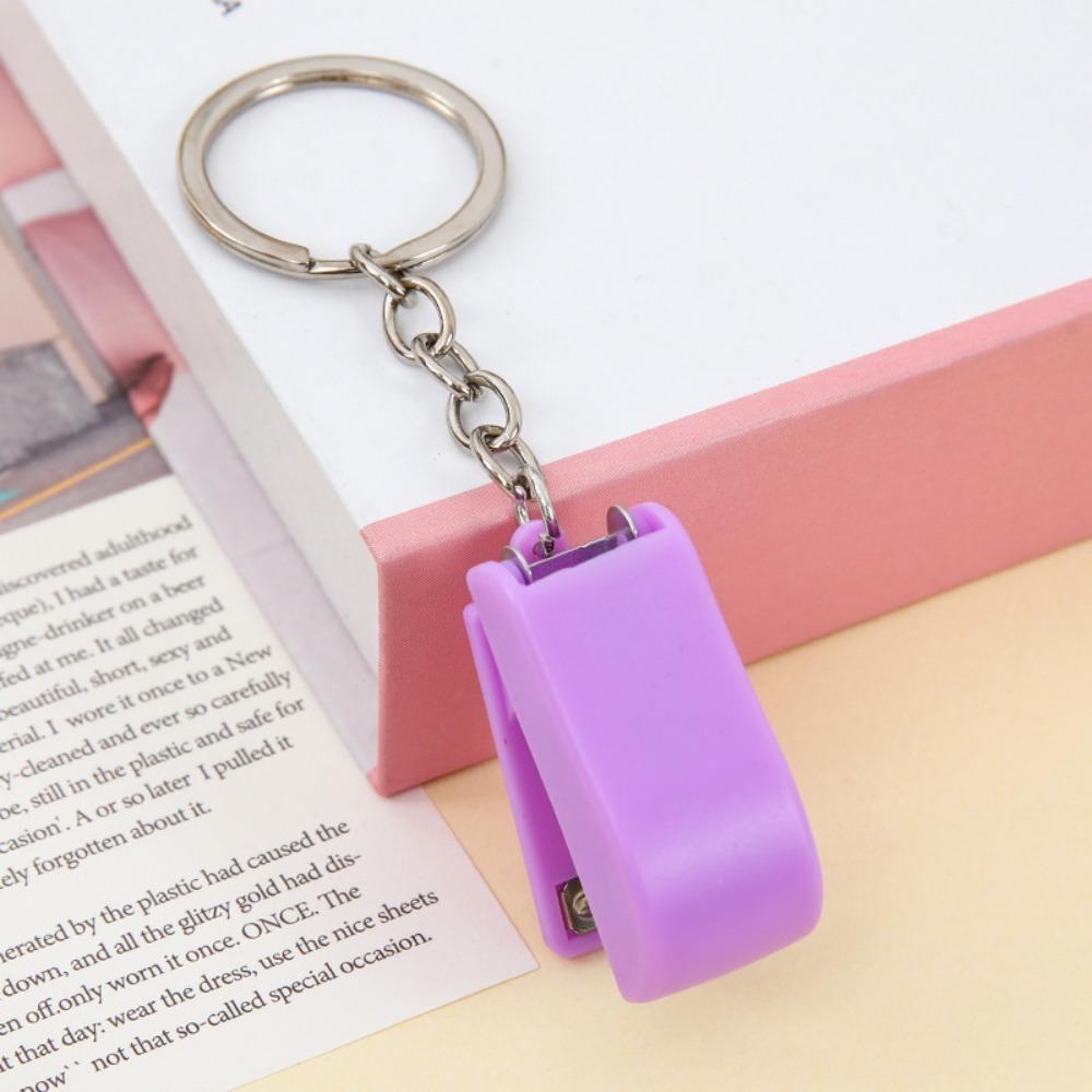 2Pcs Solid Color Mini Stapler Metal Small Paper Stapler New Stationery