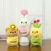 Delightful Plush Animal Keychain Bunny And Bear Cute Potted Plant Accessories