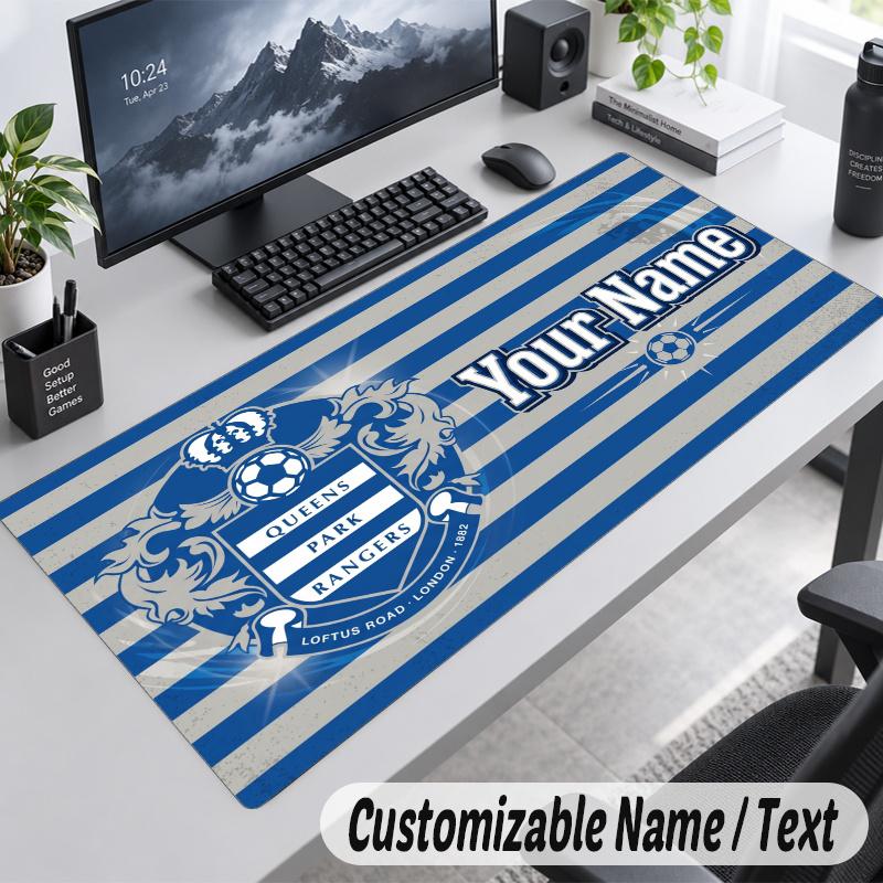Queens Park Rangers _ QPR Personalized Large Mouse Pad Custom Name Text Extended Desk Mat Gaming Mousepad