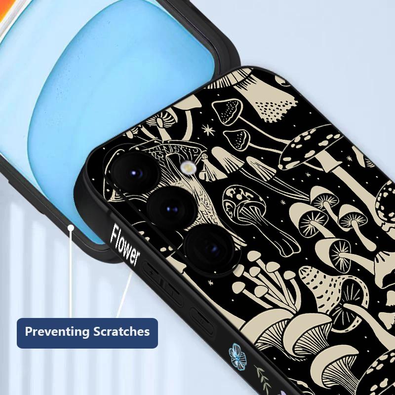 Чехол с цветочным узором для Samsung Galaxy S26 S25 Ultra S24 S23 S22 Plus S21 FE A15 A16 A17 A35 A36 A54 A55 A56 5G Мягкая крышка