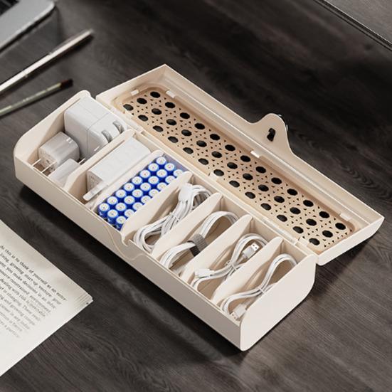 Коробка-органайзер для кабелей, настольная коробка для укладки кабелей с крышкой, коробка для хранения кабелей