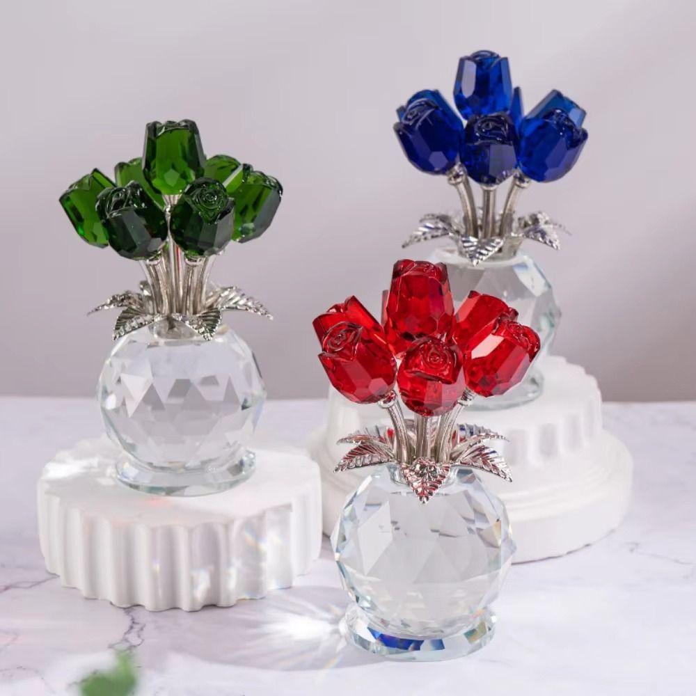 Eternal Bloom Crystal Rose Bouquet Simulated Flowers Eternal Rose Decoration  Mother's Day