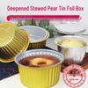 High-Temperature Resistant Disposable Tin Foil Cups: Perfect for Baked Pears, Stewing Soup, and Fresh Rock Sugar Pears To-Go.