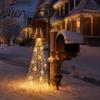 Winter Festive Yard Accents Christmas Bell Cascade Solar Light for Decor, Warm White Cascading Outdoor Lights Garden Stake Lawn Pathway Front