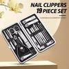 19Pcs Stainless Steel Nail Clippers Set Home Nail Care Kit Creative Manicure Kits  Gift