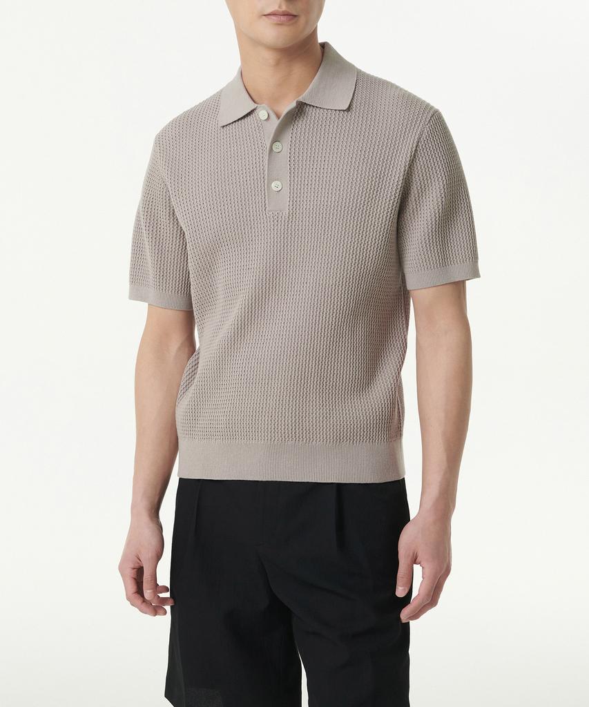 MUSINSA STANDARD Crocheted Knitted Polo Shirt [Mushroom]