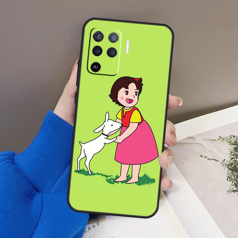 Мультяшный чехол для телефона Хайди для OPPO A54 A74 A94 A53S A1K A15 A16 A3S A5S A83 A91 A93 A5 A9 A53 A31 A52 A72