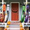 1Halloween Weathervane Spooky Wind Indicator Polyester Windsock Flag Lightweight Hanging Ornament For Outdoor Yard Lawn Porch
