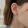 [925 проба серебра] Серьги-кольца с двойной линией