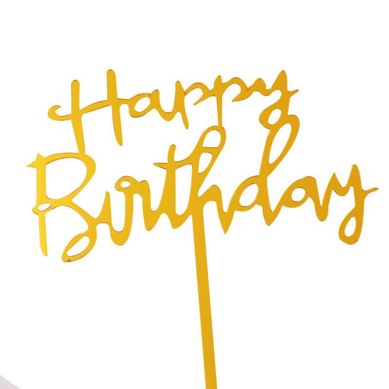 Acrylic Cake Topper - Happy Birthday Mom & Dad, Mother's/Father's Day Decoration