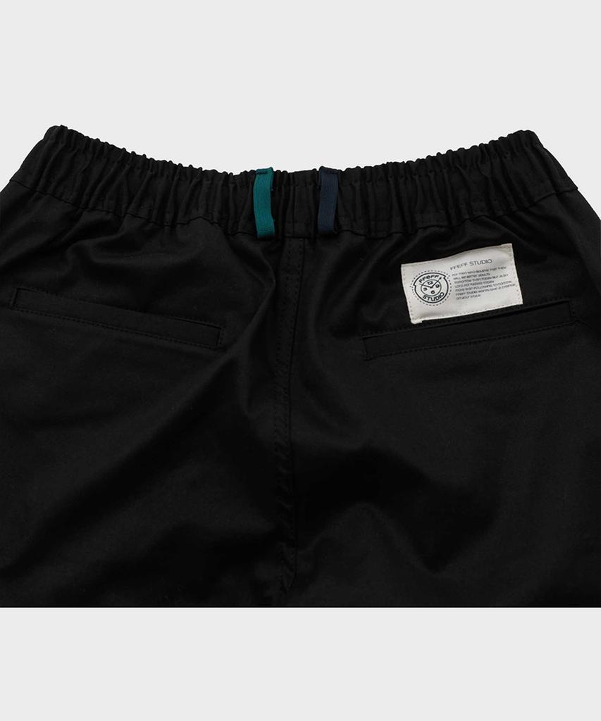 FFEFF STUDIO Cotton Wide Elastic Waist Pants (Black)