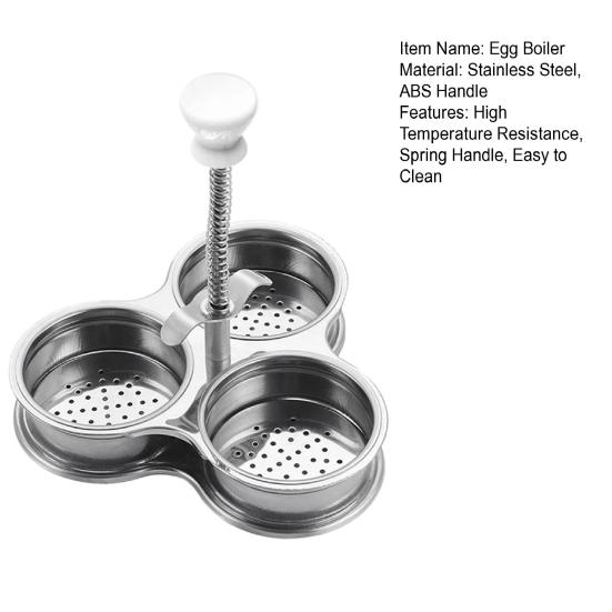 Separable Egg Cooker Easy To Clean Useful 3 Grids Steamed Egg Rack