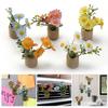 Artificial Flower Cork Pot Refrigerator Magnet DIY Home Office Kitchen Locker Fridge