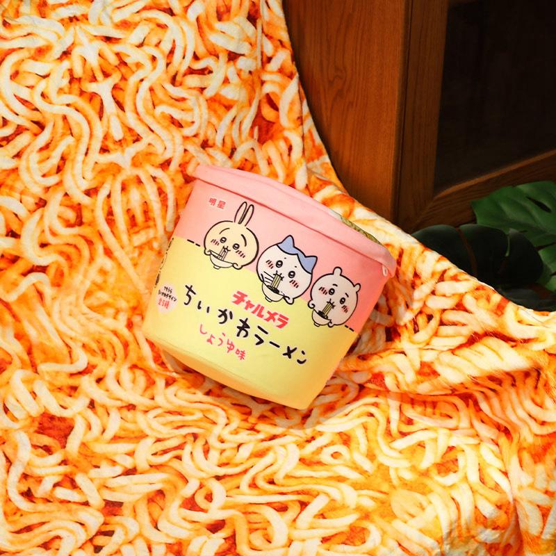 1Pc Simulation Instant Noodle Bucket Plush Toys Delicious Noodles Lifelike Blanket Amazing Pillow for Birthday Xmas Gift
