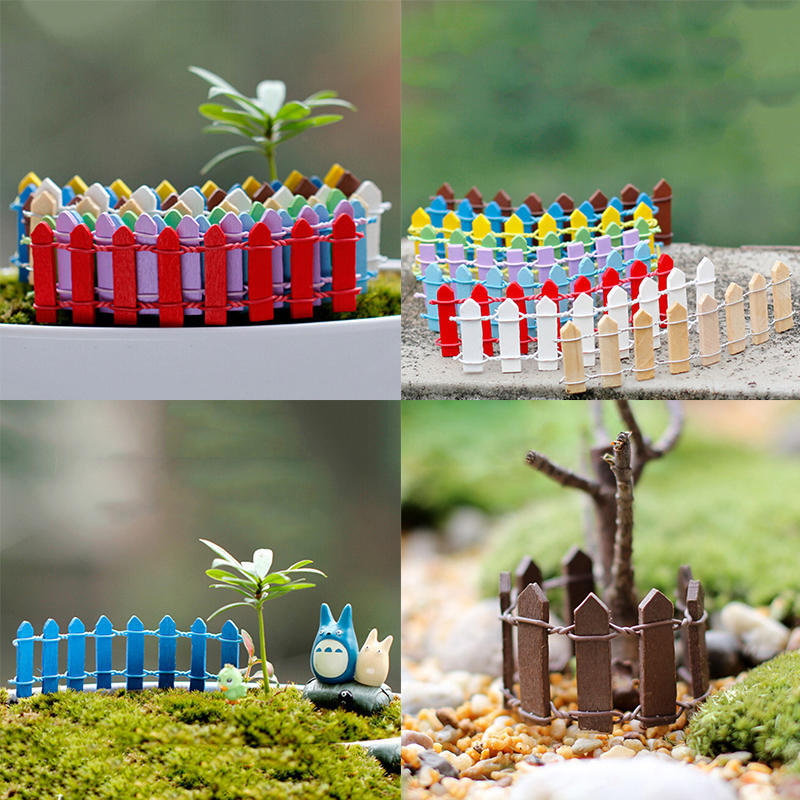 Wood Fence Palisade Miniature Fairy Garden Home Houses Decoration Mini Craft Micro Landscaping Decor Diy Accessories