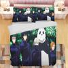 Jujutsu Kaisen Anime Duvet Cover Set 3Pcs Itadori Yuji Gojo Satoru Printed Bedding Set Polyester Bedroom Decor Pillowcases