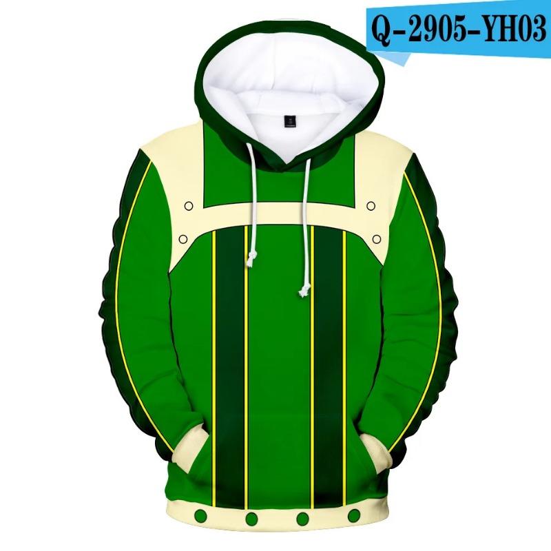 2026 Autumn/Winter New Product - Bandai Brand My Hero Academia 3D Printed School Uniform Cosplay Men's Hooded Pullover Shirt