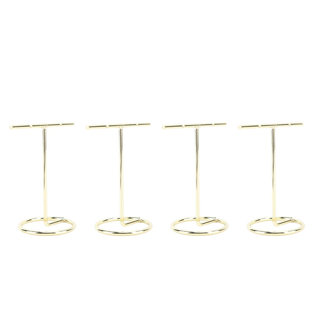 4pcs T Shaped Earring Display Stand Jewellery Display Stand Photo Props T Shape Slotted Necklace Stand for Store Closet