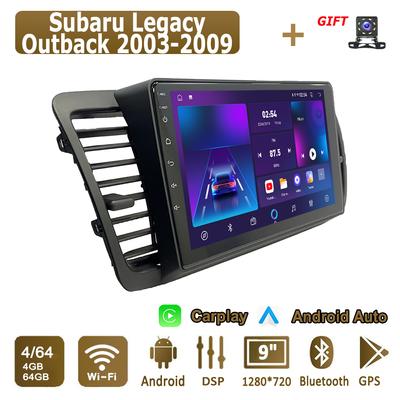Android Carplay автомобильное радио для Subaru Legacy Outback 2003-2009 мультимедийный проигрыватель головное устройство стерео GPS навигация BT WIFI 4+64 ГБ