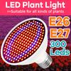 E27 Full Spectrum Plant Light Bulb Seedling Planting Supplementary Light Bulb Greenhouse Tent Succulent Hydroponic Box Vegetable Cultivation Light