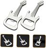 Cabilock 3-in-1 Bottle Opener Set, Guitar Shape Can Opener, Alloy Beer Bottle Opener Gadget, Silver 2-Pack * 3 Sets