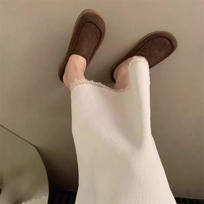 Минималистичные шлепанцы на плоской подошве, удобные, с круглым носком, повседневные, маленькие кожаные туфли, универсальные туфли-одиночки, женские новые туфли на платформе