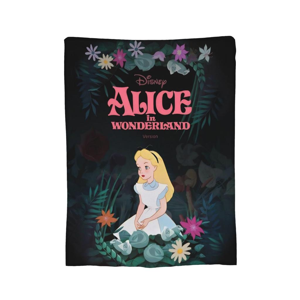 Alice In Wonderland  Knitted Blanket  Plush Throw Blanket Bed Sofa Decoration Soft Warm Bedsprea,