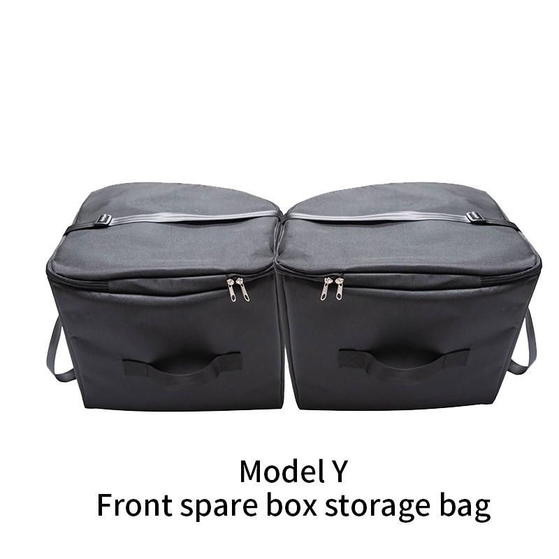 Heenvn Car Portable Front Trunk Storage Bag For Tesla Model Y 2021-2024 Frunk Oxford Cloth Organizer with Straps Accessories