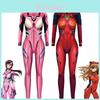 Потрясающий боди-колготки Zentai Ева Евангелион Аска Лэнгли Косплей костюм для женщин