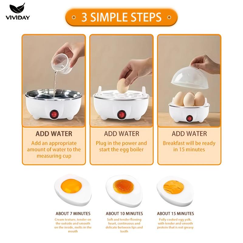 Прибор для приготовления завтрака, яйцеварка, однослойный, прозрачный и видимый, удобная активация одним нажатием, подходит для вареных яиц, парового заварного крема