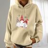 Женская мода для отдыха, рождественской вечеринки, пуловер с длинными рукавами и капюшоном с принтом, топ