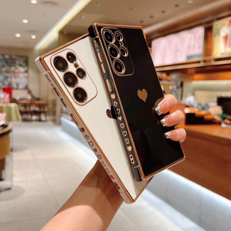 Роскошный чехол для телефона в форме сердца для Samsung Galaxy A52 A13 A53 A12 4G 5G S20 FE S22 S21 Ultra S22 Plus A52s A33 A23 A52s Мягкая обложка