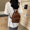 Fashion Large Capacity Mini Backpacks PU Leather Waterproof Travel Bag Solid Color Students Backpack Women
