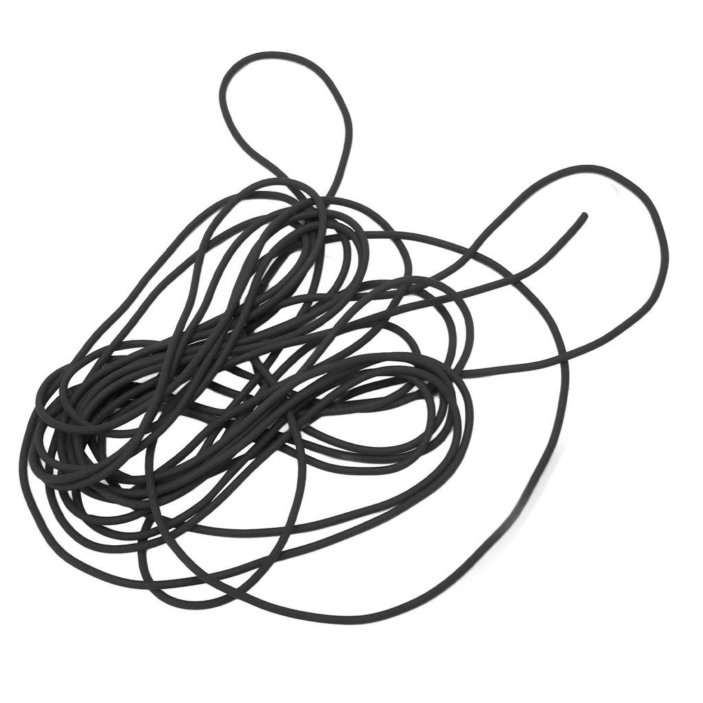 Elastic Rope Stretch Cord 2.1mm 5m Solid Latex High Strength Elastic String for Tennis Training Outdoor Sports Black