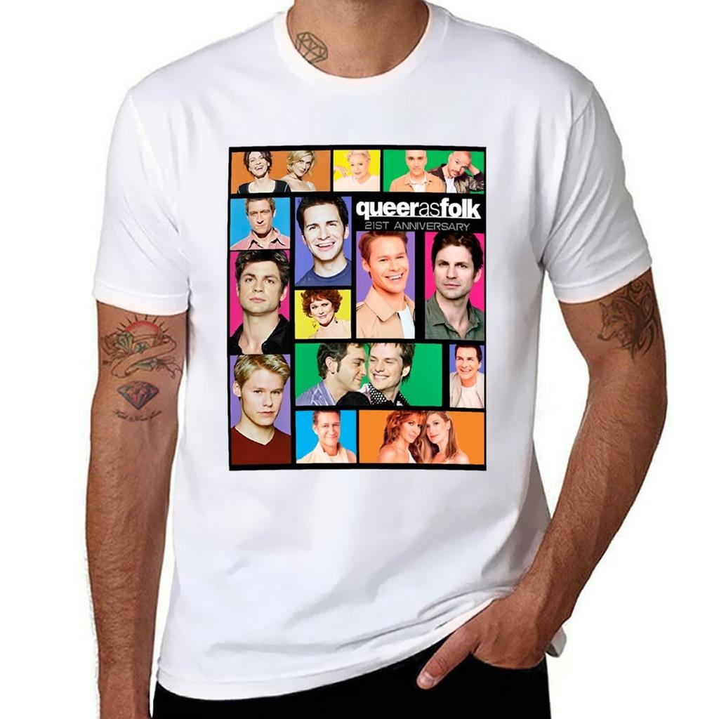 Queer as folk 21st anniversary-All STARS T-Shirt mens graphic t shirts t shirt custom print T-Shirt