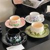 Retro Ceramic Coffee Cup Set Gift Box High-End Exquisite Housewarming New Home Wedding Gift Original Cup