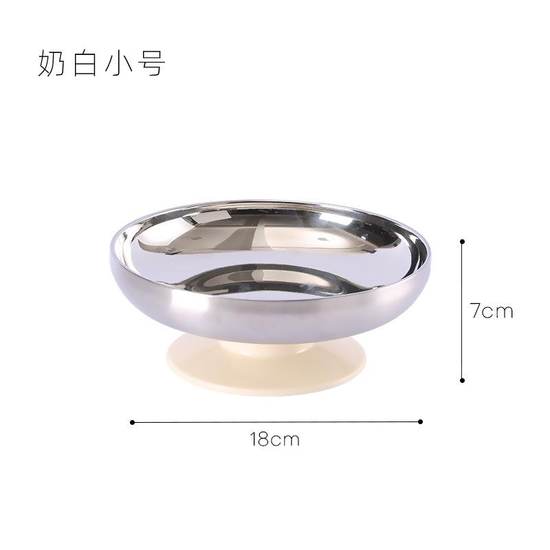 Скандинавский стиль Инс Нержавеющая сталь Фруктовница на высокой ножке Настольный поднос для хранения мелких закусок и орехов Фруктовница