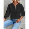 Women Casual Long Sleeve Basic Quarter Zipper Print Pullover Sweatshirts Casual Top Fall Clothes