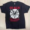 Винтажная черная футболка с коротким рукавом унисекс рок-группы GG Allin Репринт WA4040