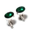Natural Chrome Diopside Gemstone Handmade 925 Sterling Silver Cufflinks r7H68