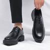 Men Platform High Heel 5/8/10 CM Height Growth Formal Men Derby Artificial Leather Business Shoe Man Oxford Elevator Dress Shoes