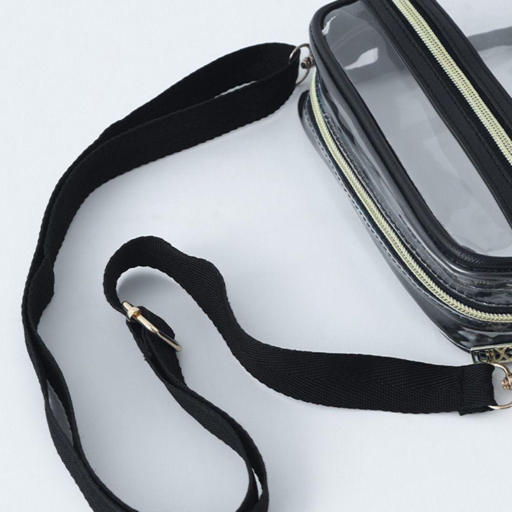 Waterproof PVC Crossbody Bag Adjustable Shoulder Strap Clear Messenger Bag  Unisex