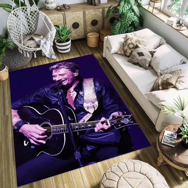 Johnny Hallyday Live Performance carpet printing Doormat Doormat Fashion Protective pad