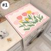 Washing Machine Dust Cover Waterproof Oven Microwave Refrigerator Fridge Top Protector Mat Coffee Drain Pad Table Placemat