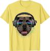 Music Pit Bull DJ Graphic Print Men's Cotton Crew Neck T-Shirt Summer Trip Tee