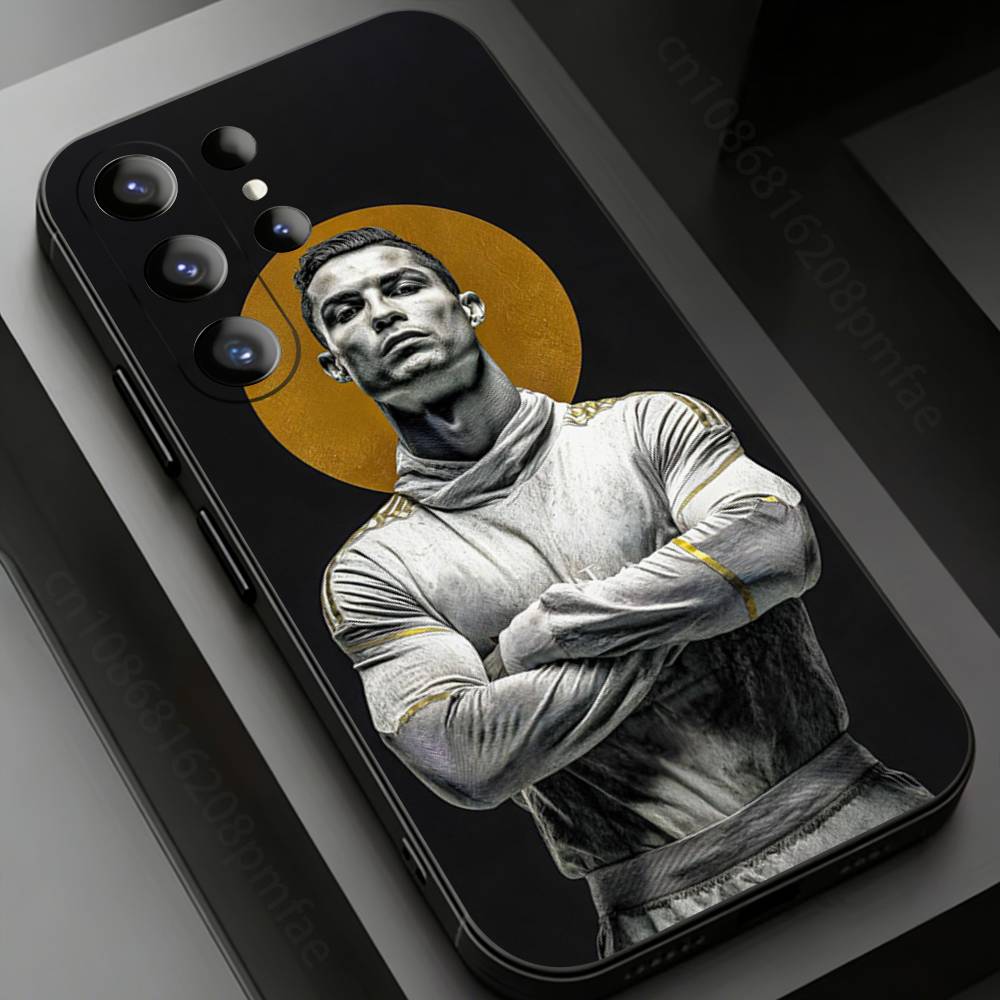 Футбольный чехол C-CR7 R-RonaldoS-S для Samsung Galaxy S24,25,26,23 22,21,S20 Plus Ultra FE с мягким чехлом