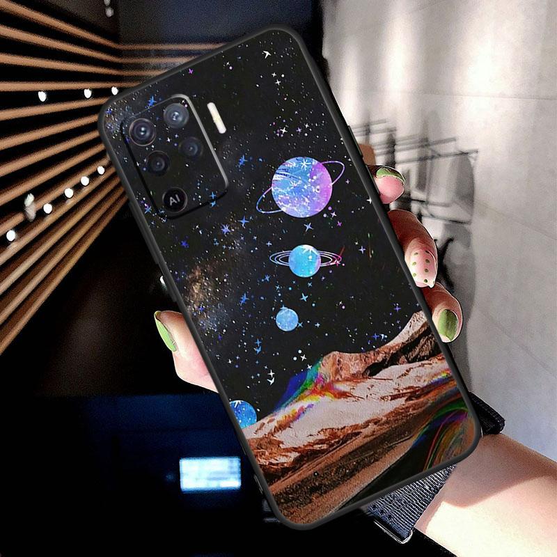 Чехол Луна Звезды Космос для Oppo A17 A57 A77 A76 A16 A96 A18 A60 A80 A40 A38 A58 A78 A98 A94 A74 A54 A15 A5 Pro