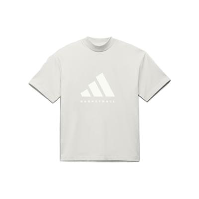 adidas Винтажная спортивная футболка Originals Basketball Chapter 02 с принтом логотипа, топы унисекс, алюминиево-коричневый IJ9999