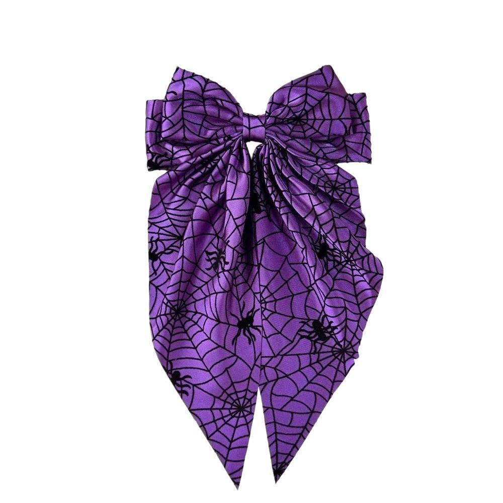 Bat Pumpkin Hair Clip Gothic Halloween Scrunchie Fashion Spider Web Hair Bow Wedding